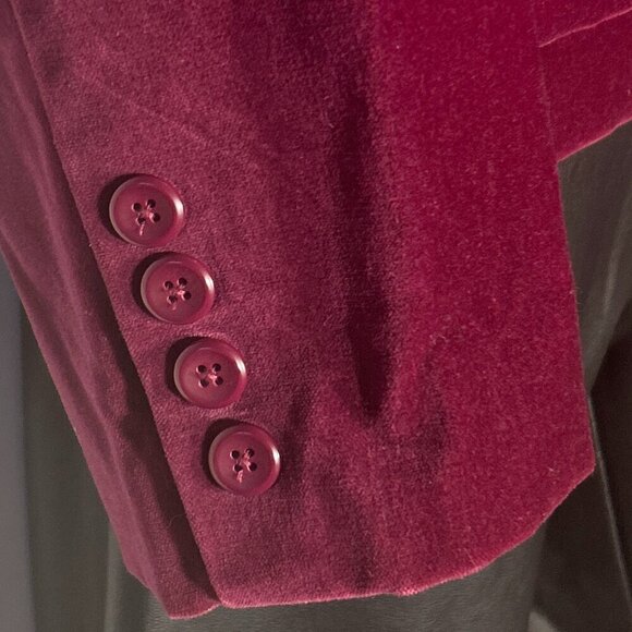 Rafaella SZ 16 Bright Purple Velvet Tailored Blazer Old money Academia Timeless - Picture 3 of 7